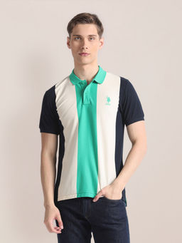U.S. POLO ASSN. - Vertical Stripe Cotton Polo T-Shirt