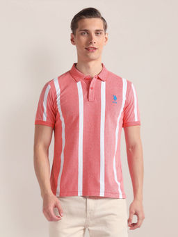 U.S. POLO ASSN. - Vertical Stripe Cotton Polo T-Shirt