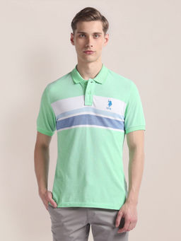 U.S. POLO ASSN. - Horizontal Stripe Slim Polo T-Shirt