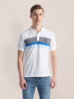U.S. POLO ASSN. - Horizontal Stripe Slim Polo T-Shirt