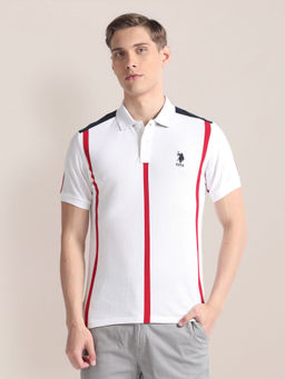 U.S. POLO ASSN. - Vertical Stripe Cotton Polo T-Shirt