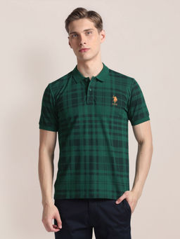 U.S. POLO ASSN. - Check Pique Polo T-Shirt
