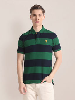 U.S. POLO ASSN. - Horizontal Stripe Slim Polo T-Shirt