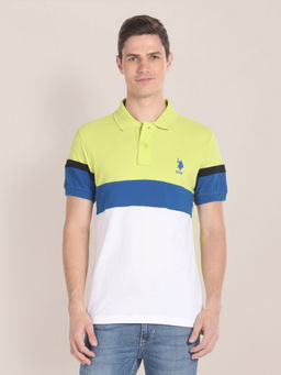 U.S. POLO ASSN. - Colour Block Pique Polo T-Shirt
