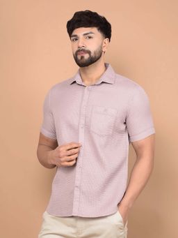 CRIMSOUNE CLUB - Men's Purple 100% Cotton Shirt