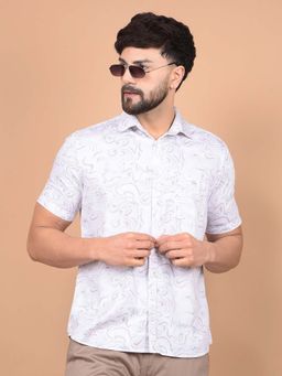 CRIMSOUNE CLUB - Men's Multi-Colour Abstract Print Shirt