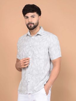 CRIMSOUNE CLUB - Men's Grey Printed Shirt