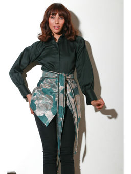 Echke - Shirt with Jacquard Tie Up (Set of 2)