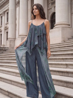 DaKauz - Blue Shibori-Style Top