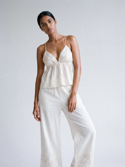 DaKauz - Ivory Bloom Top