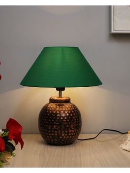 Homesake - Antique Table Lamp Ginger Jar Green Shade