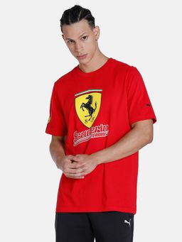 Puma - Ferrari Race Big Shield Mens Red T-shirt