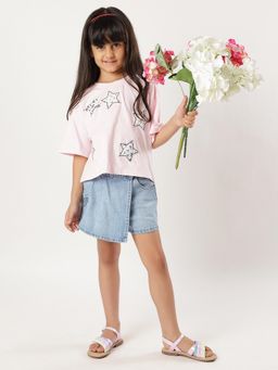 Aria Nica - Girls Confetti Ankle Strap Flat Sandal