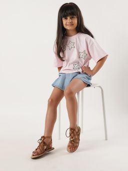 Aria Nica - Girls Blair Gladiator Tie Up Sandal