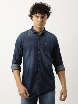 Lee - Mens Solid Blue Shirt (Slim)