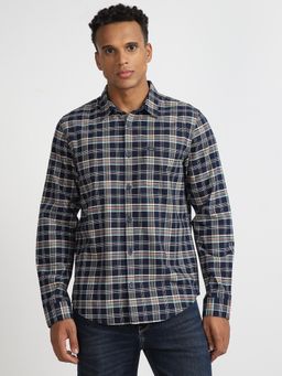 Lee - Mens Checked Blue Shirt (Regular)