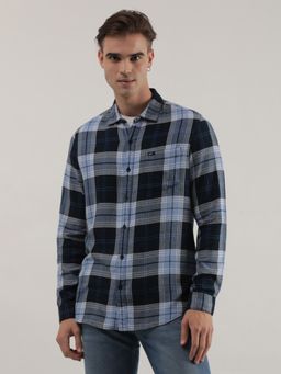 Lee - Mens Checked Blue Shirt (Slim)