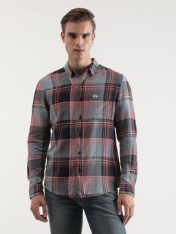 Lee - Mens Checked Blue Shirt (Slim)