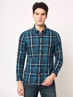 Lee - Mens Checked Blue Shirt (Slim)