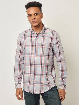 Lee - Mens Checked Grey Shirt (Slim)