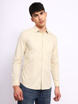 Lee - Mens Solid Beige Shirt (Slim)
