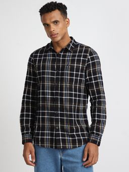 Lee - Mens Checked Black Shirt (Slim)