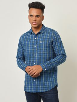 Lee - Mens Checked Blue Shirt (Slim)