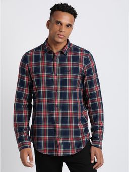 Lee - Mens Checked Blue Shirt (Regular)