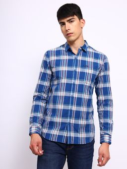 Lee - Mens Checked Blue Shirt (Slim)
