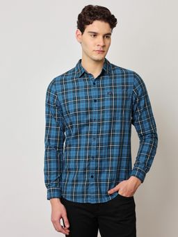 Lee - Mens Checked Blue Shirt (Slim)