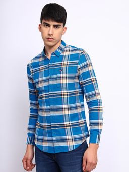 Lee - Mens Checkered Blue Shirt (Slim)