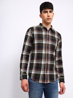 Lee - Mens Checkered Green Shirt (Regular)