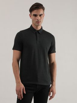 Lee - Mens Stripes Blue Collar Neck T-Shirt (Slim)