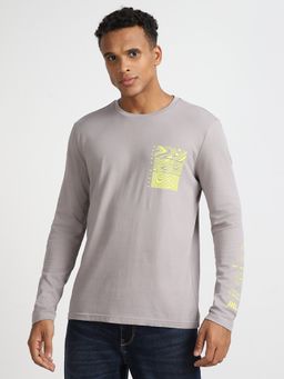 Lee - Mens Graphic Grey Glowing T-Shirt (Slim)