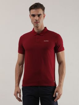 Lee - Mens Solid Red Polo T-Shirt (Slim)