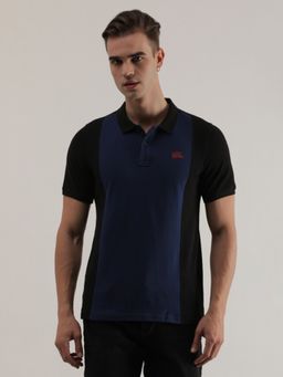 Lee - Mens Colorblock Black Polo T-Shirt (Slim)