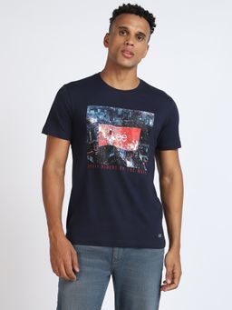 Lee - Mens Graphic Blue T-Shirt (Slim)
