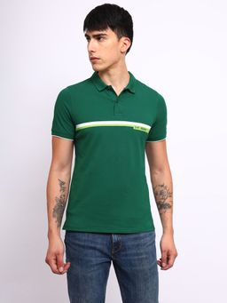 Lee - Mens Solid Green Polo T-Shirt (Slim)