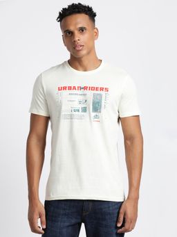 Lee - Mens White Graphic T-Shirt (Slim)