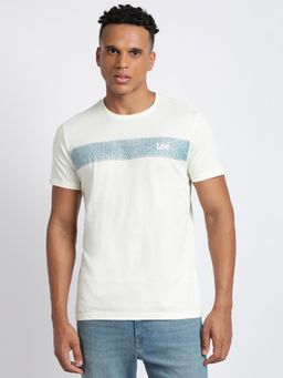 Lee - Mens White Graphic T-Shirt (Slim)