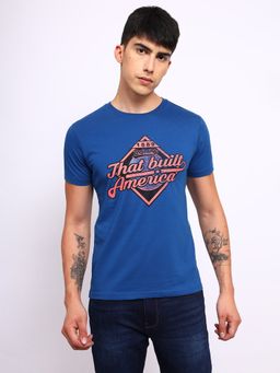 Lee - Mens Graphic Blue T-Shirt (Slim)