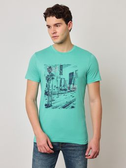 Lee - Mens Graphic Green T-Shirt (Slim)
