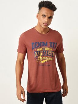 Lee - Mens Graphic Brown T-Shirt (Slim)