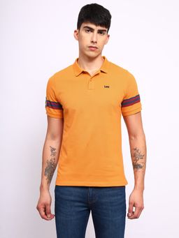 Lee - Mens Logo Yellow Polo T-Shirt (Slim)
