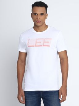 Lee - Mens Graphic Print White T-Shirt (Slim)