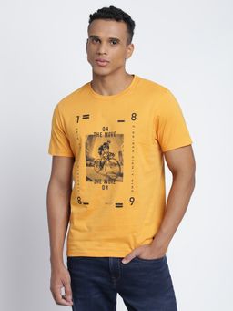 Lee - Mens Graphic Print Yellow T-Shirt (Slim)