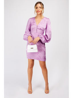 Trendyol - Lilac Satin Button Detail Mini Dress
