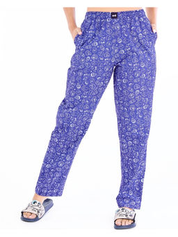 Bewakoof - Official Scooby Doo Merchandise Women's Blue All Over Printed Pyjamas