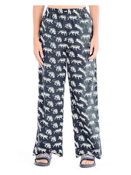 Bewakoof - Women's Blue All Over Printed Wide Leg Pyjamas