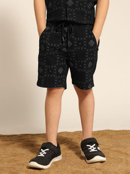 U.S. POLO ASSN. - Boys Black Geometric Short